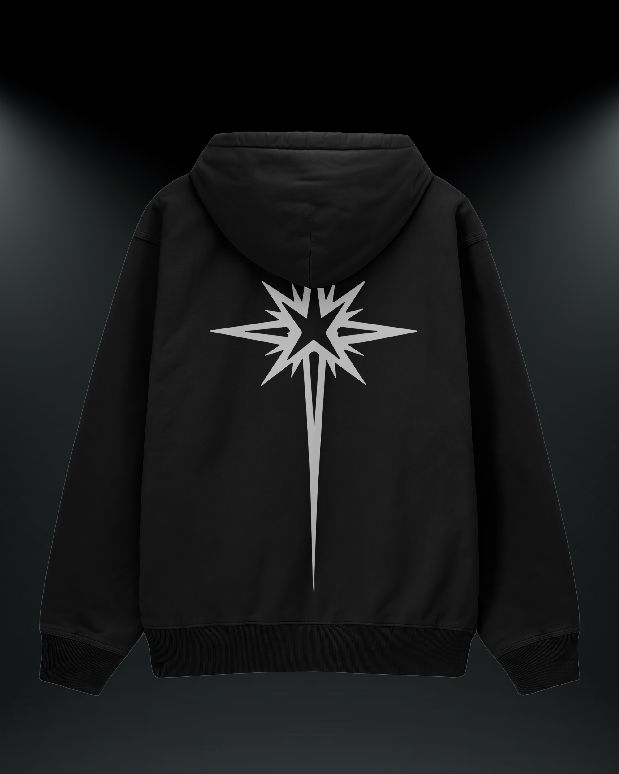 Yıldız Baskılı Reflektörlü 3 İplik Oversize HOODIE – EMORPİ