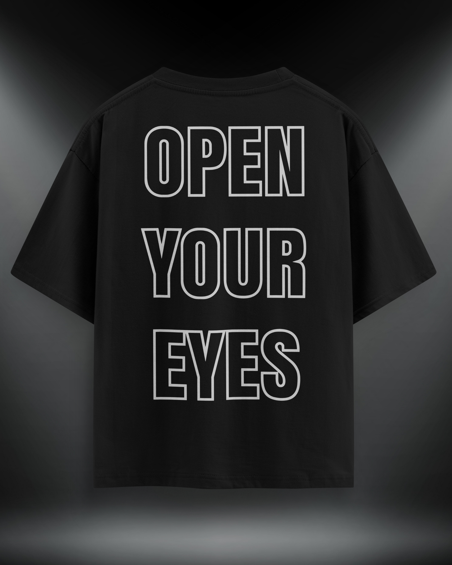 Open Your Eyes Reflektör Baskılı Motorcu Tişört – Regular Fit- Emorpi®