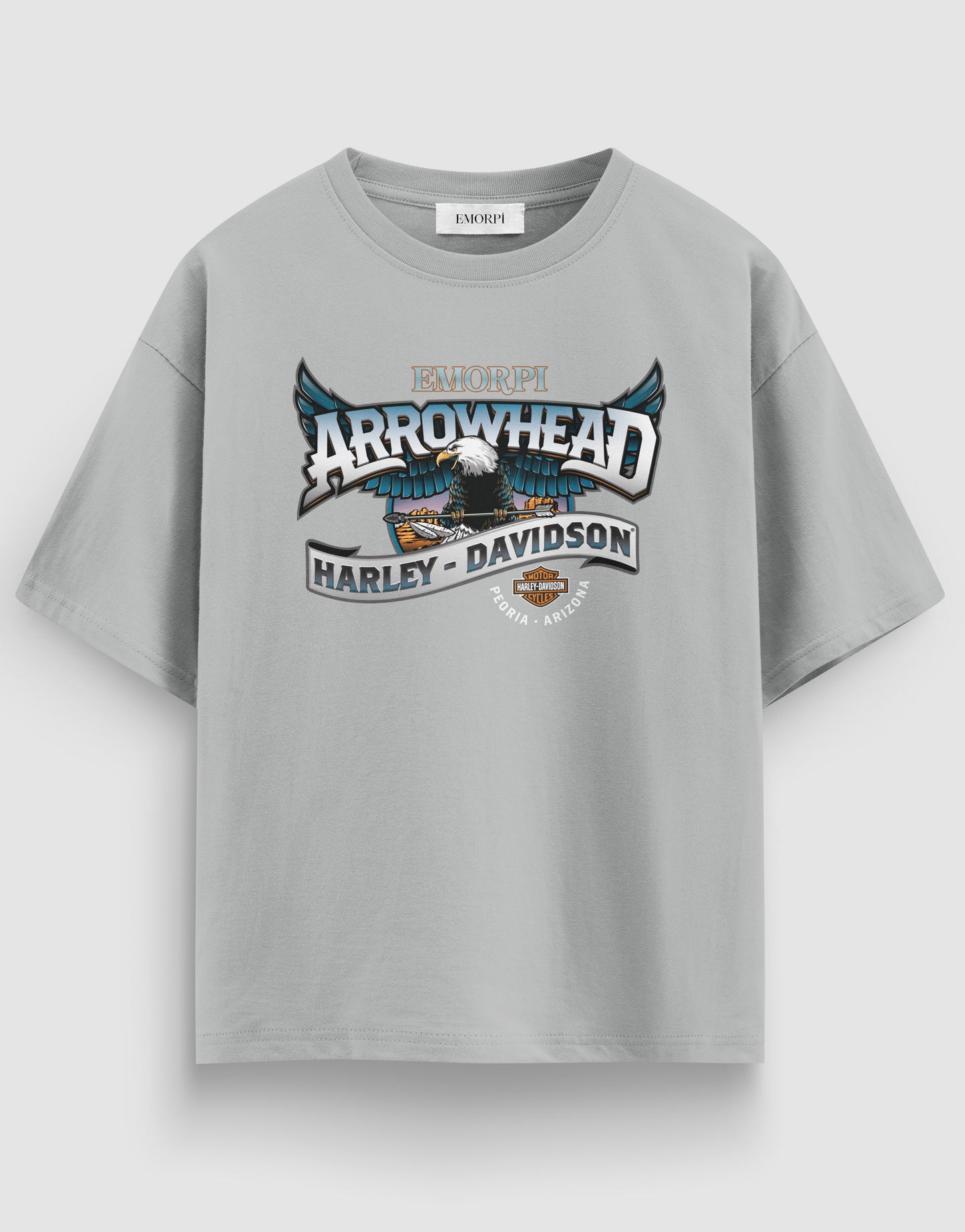 Arrowhead Baskılı Regular Fit Motorcu Tişört