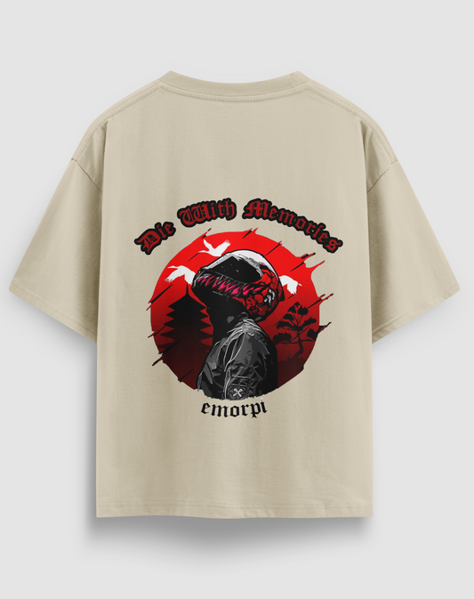 Die with Memories Baskılı Regular Fit Motorcu Tişört