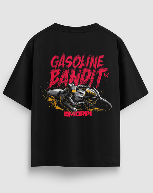Gasoline Bandit Baskılı Regular Fit Motorcu Tişört