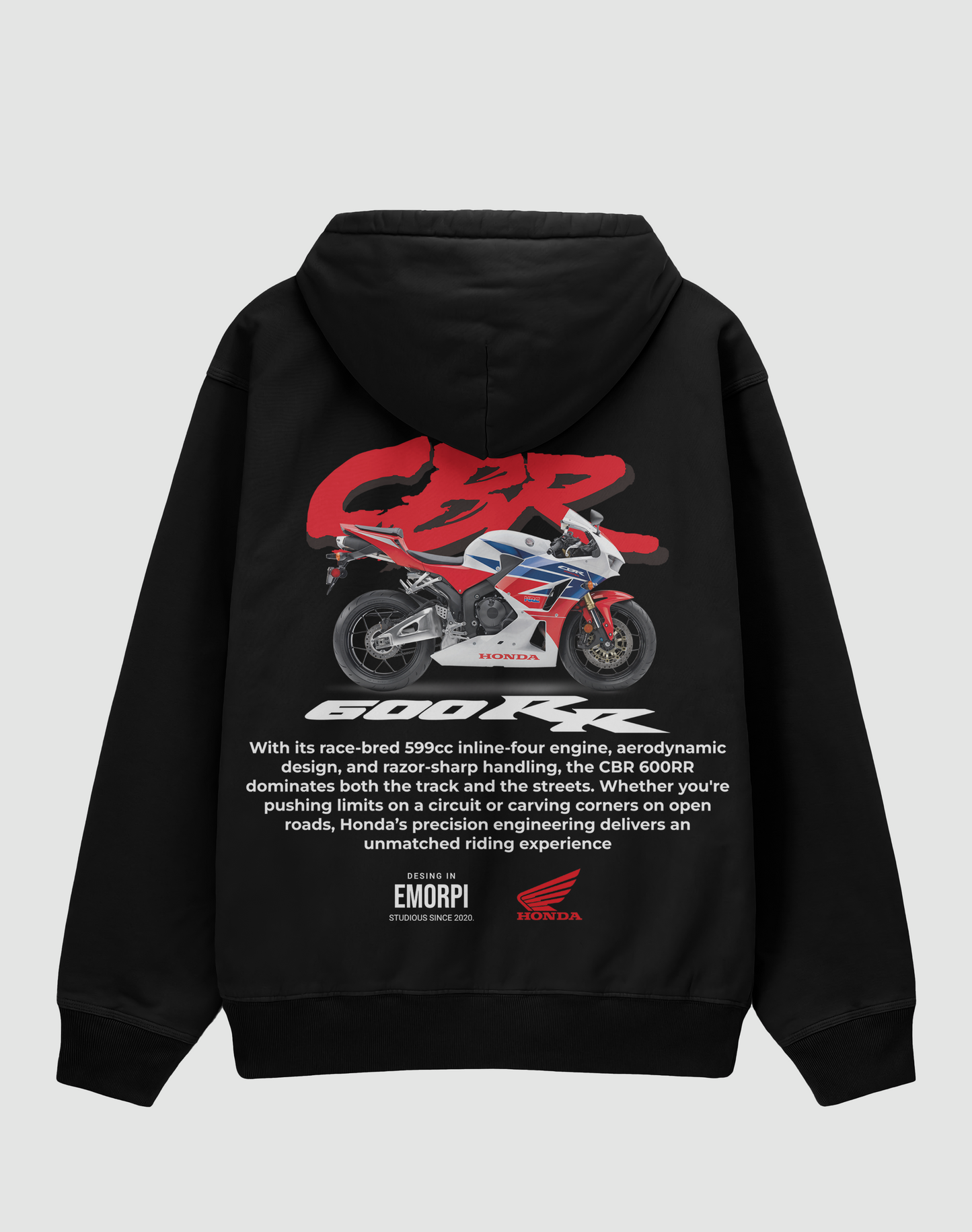 CBR 600RR 3 İplik Şardonlu Oversize Hoodie