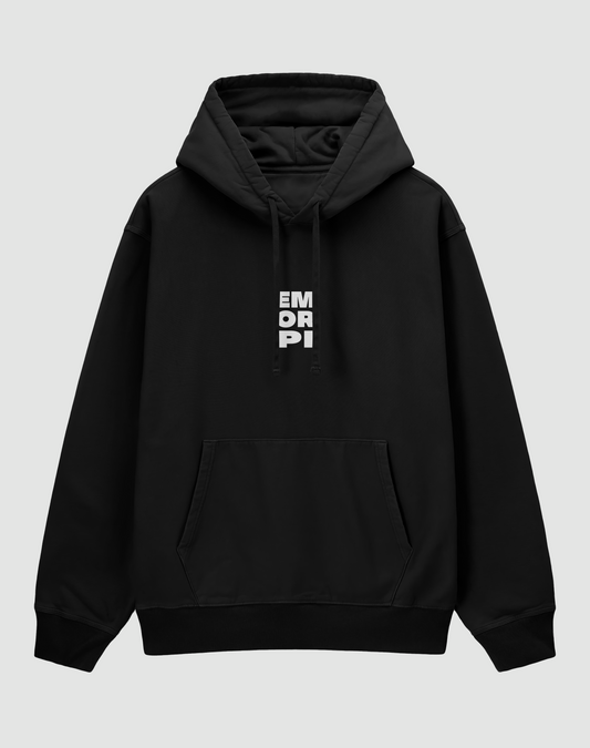 Born Live Ride Baskılı 3 İplik Oversize Hoodie