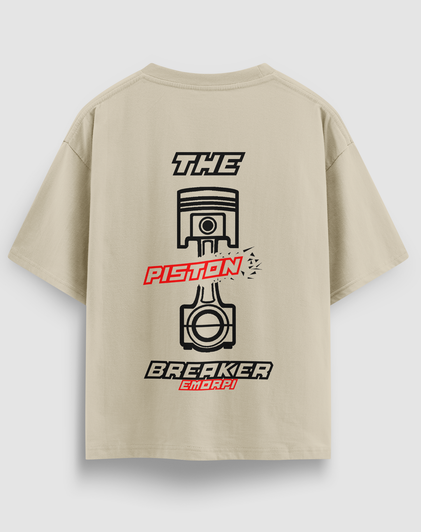 The Piston Breaker Baskılı Regular Fit Motorcu Tişört