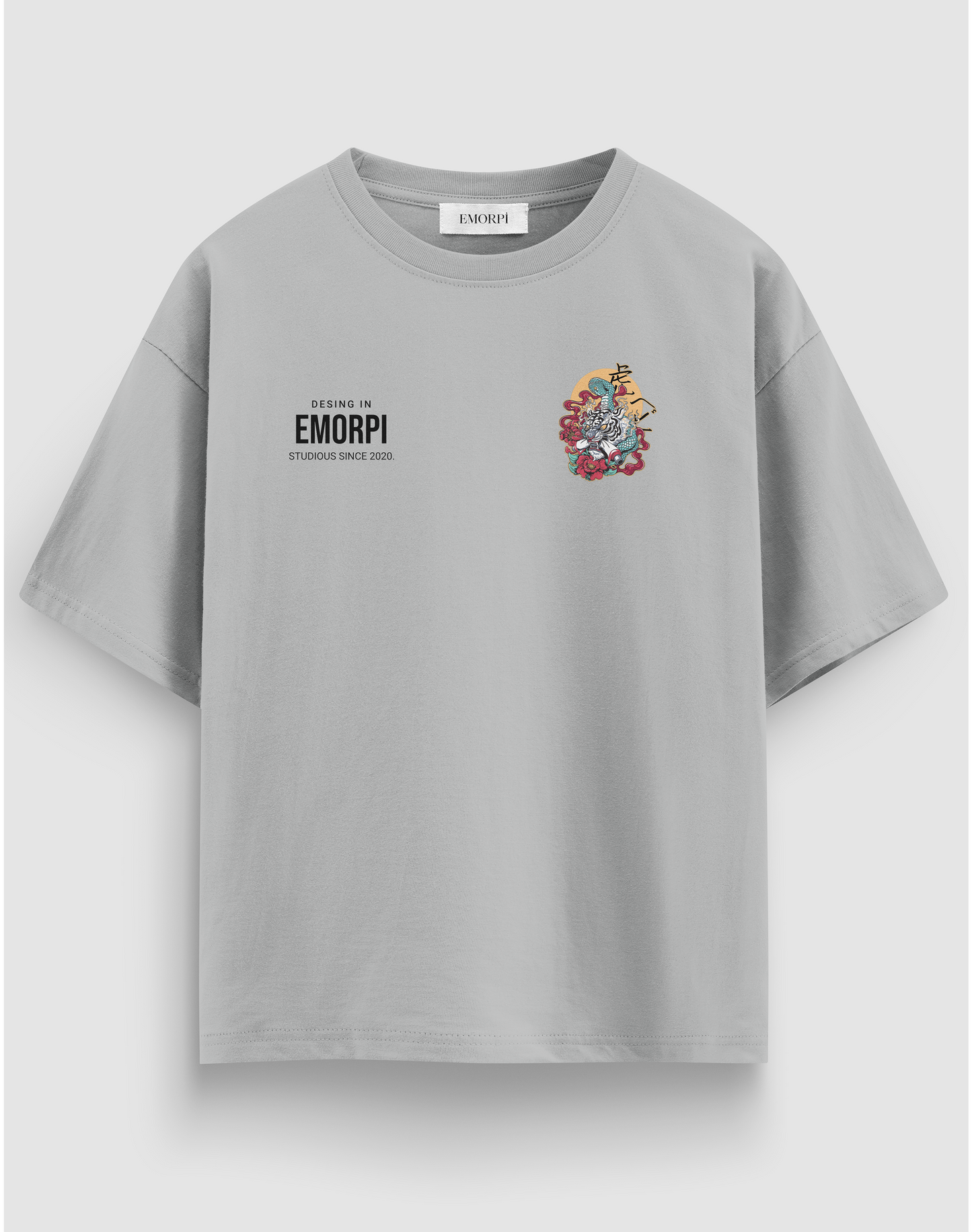 BY EMORPİ WHITE DRAGON Baskılı Regular Fit Tişört