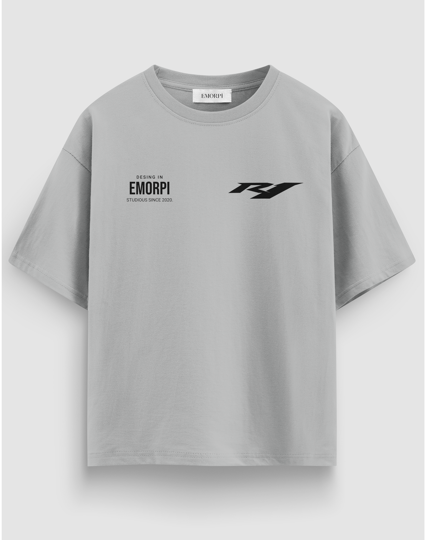 R1 Baskılı Regular Fit Motorcu Tişörtü