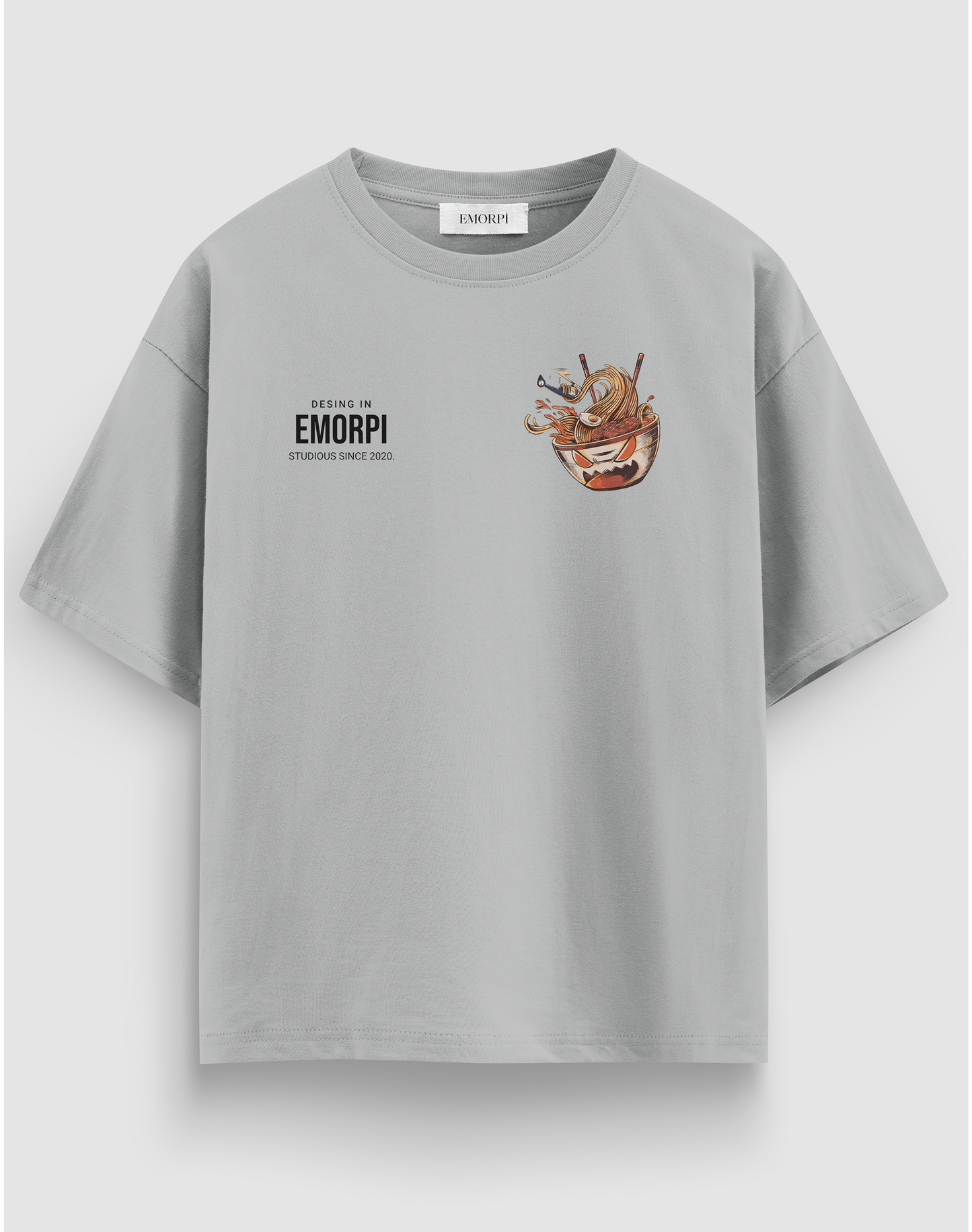 BY EMORPİ RAMEN Baskılı Regular Fit Tişört