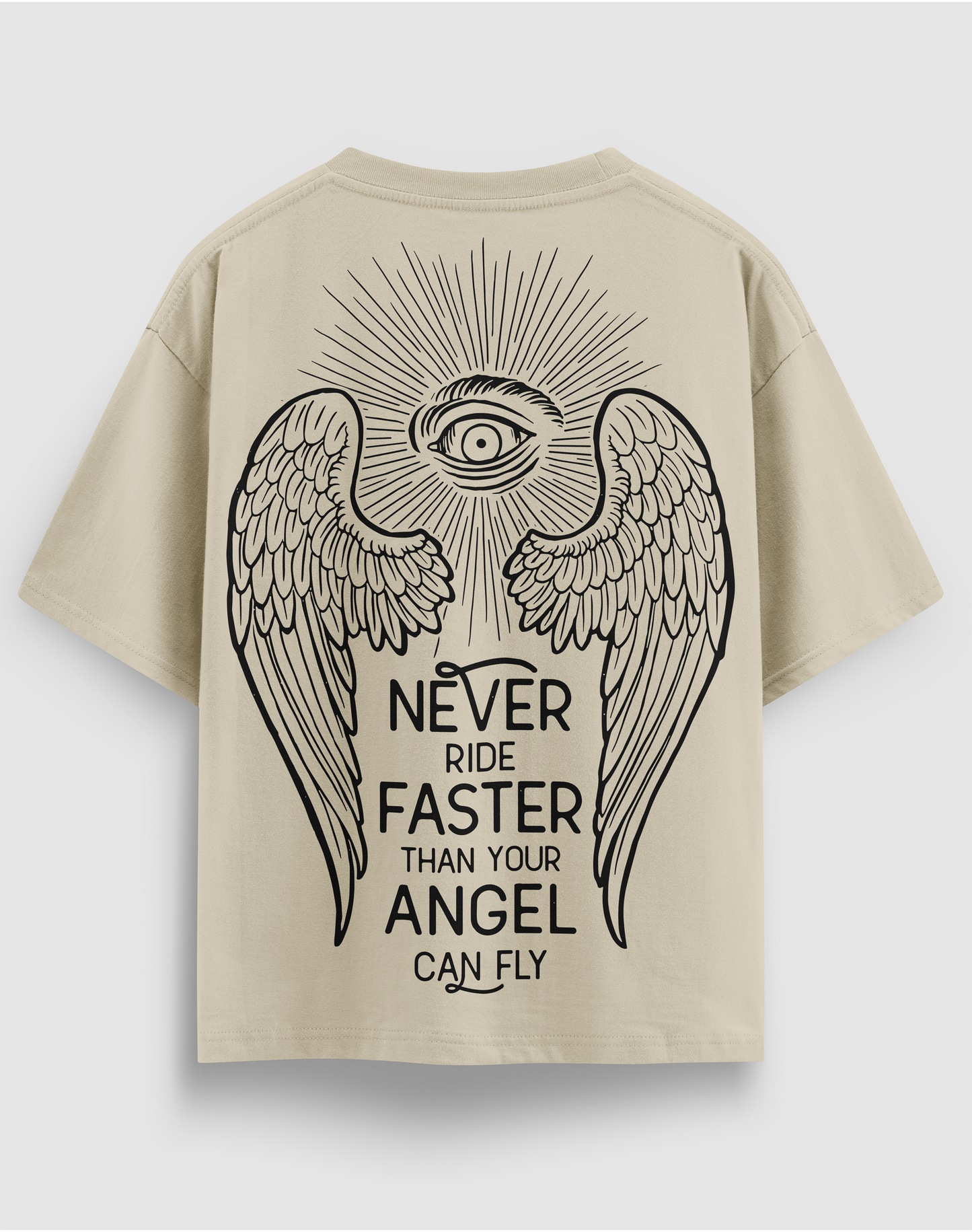 Angel Can Fly Motorcu Tişört – Regular Fit, Tasarım Baskı | Emorpi®