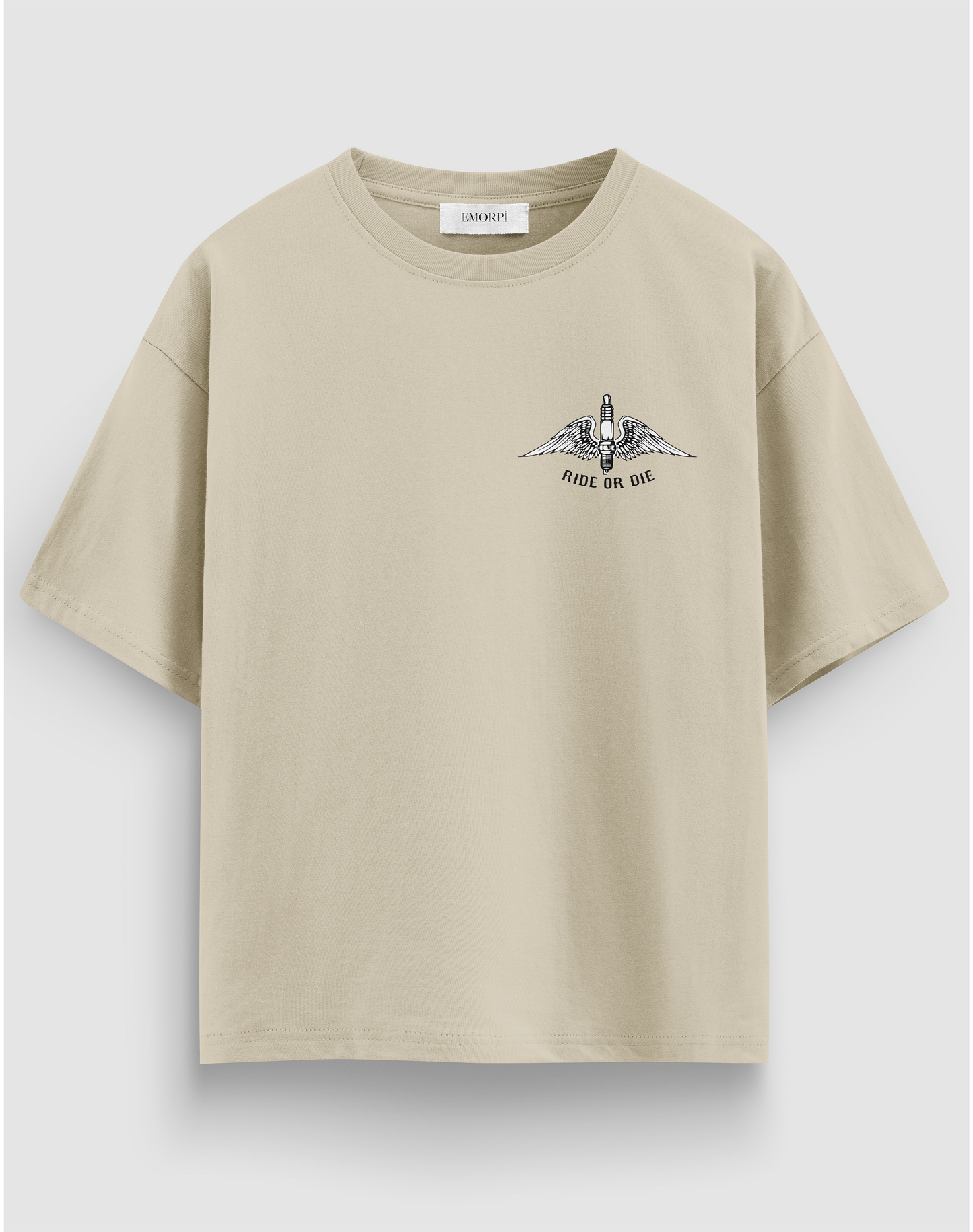 Ride Or Die Baskılı Regular Fit Motorcu Tişörtü