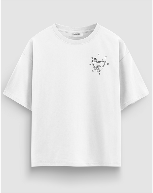 Motor Saati Baskılı Regular Fit Motorcu Tişörtü