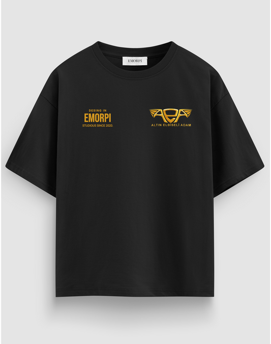 Altın Elbiseli Adam Motorcu Tişört – Regular Fit, Tasarım Baskı | Emorpi®