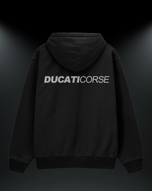 Ducati Corse Baskılı Reflektörlü 3 İplik Oversize HOODIE