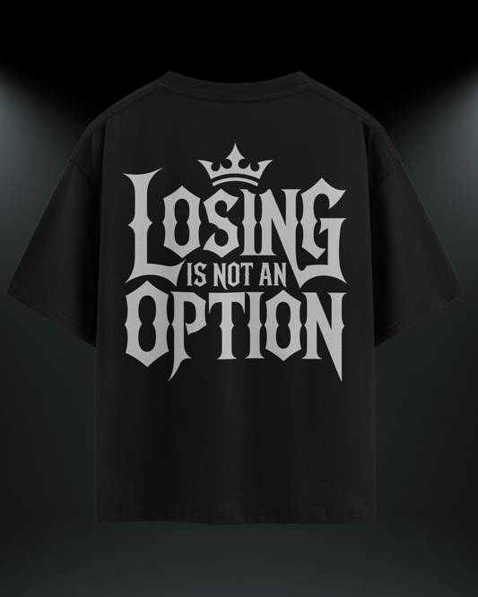 Losing Option Reflektör Baskılı Motorcu Tişört – Regular Fit- Emorpi®