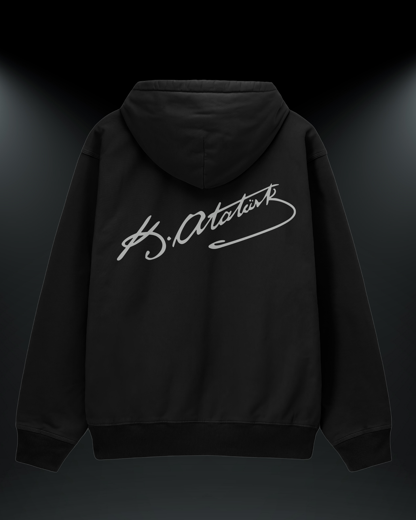 Atatürk İmza Baskılı Reflektörlü 3 İplik Oversize HOODIE