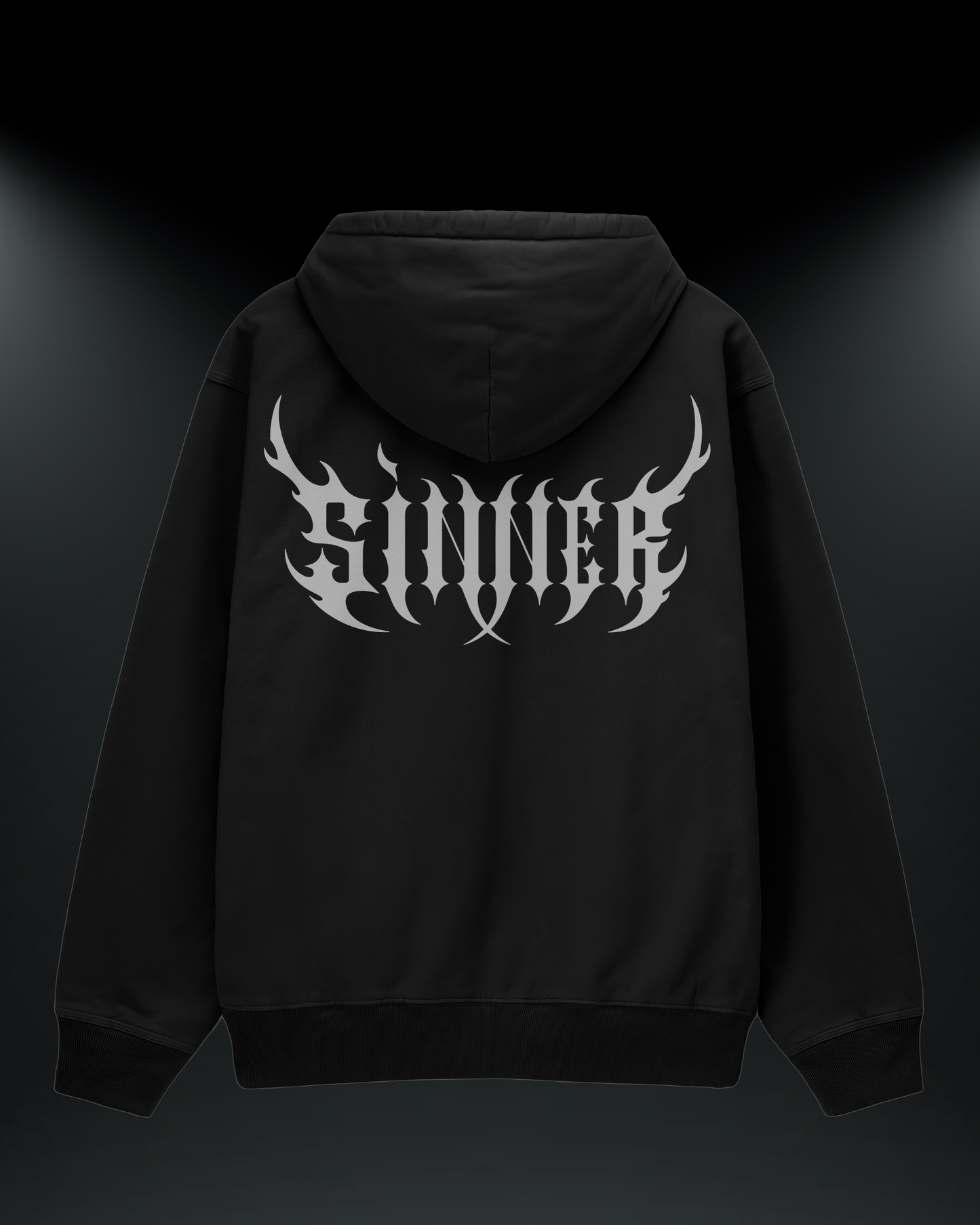 Sinner Baskılı Reflektörlü 3 İplik Oversize HOODIE