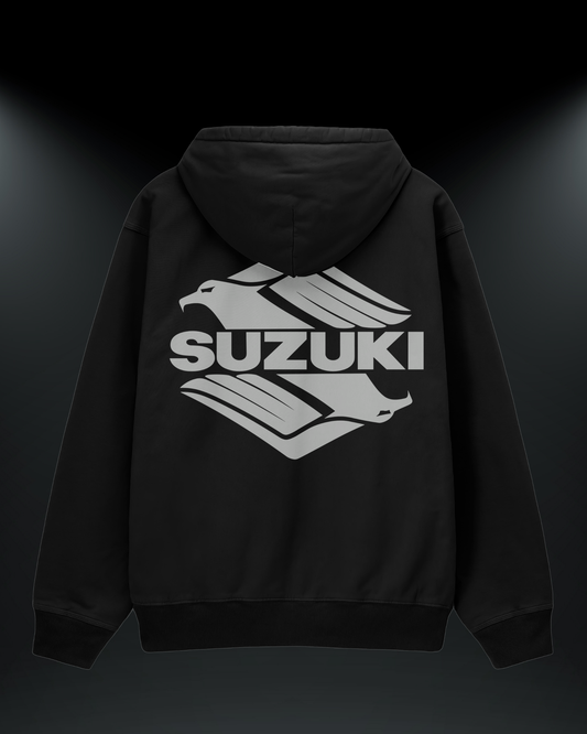 Suzuki Baskılı Reflektörlü 3 İplik Oversize HOODIE