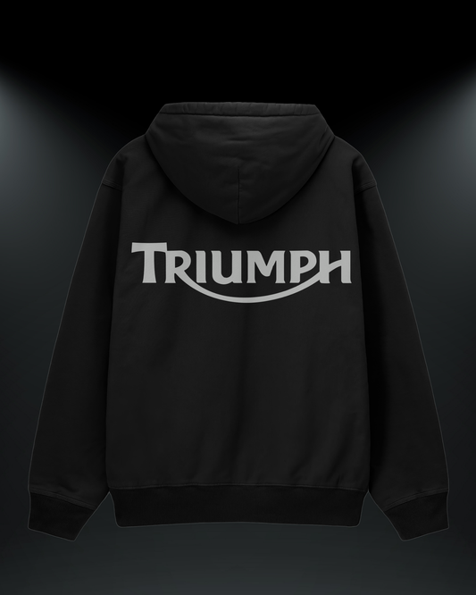 Triumph Baskılı Reflektörlü 3 İplik Oversize HOODIE