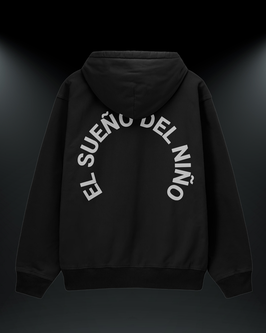 El Sueno Del Nino Baskılı Reflektörlü 3 İplik Oversize HOODIE