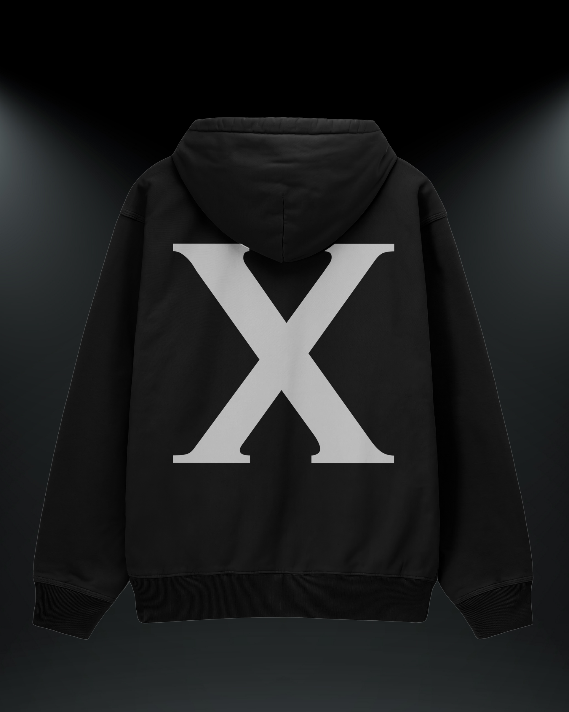 X Baskılı Reflektörlü 3 İplik Oversize HOODIE – EMORPİ