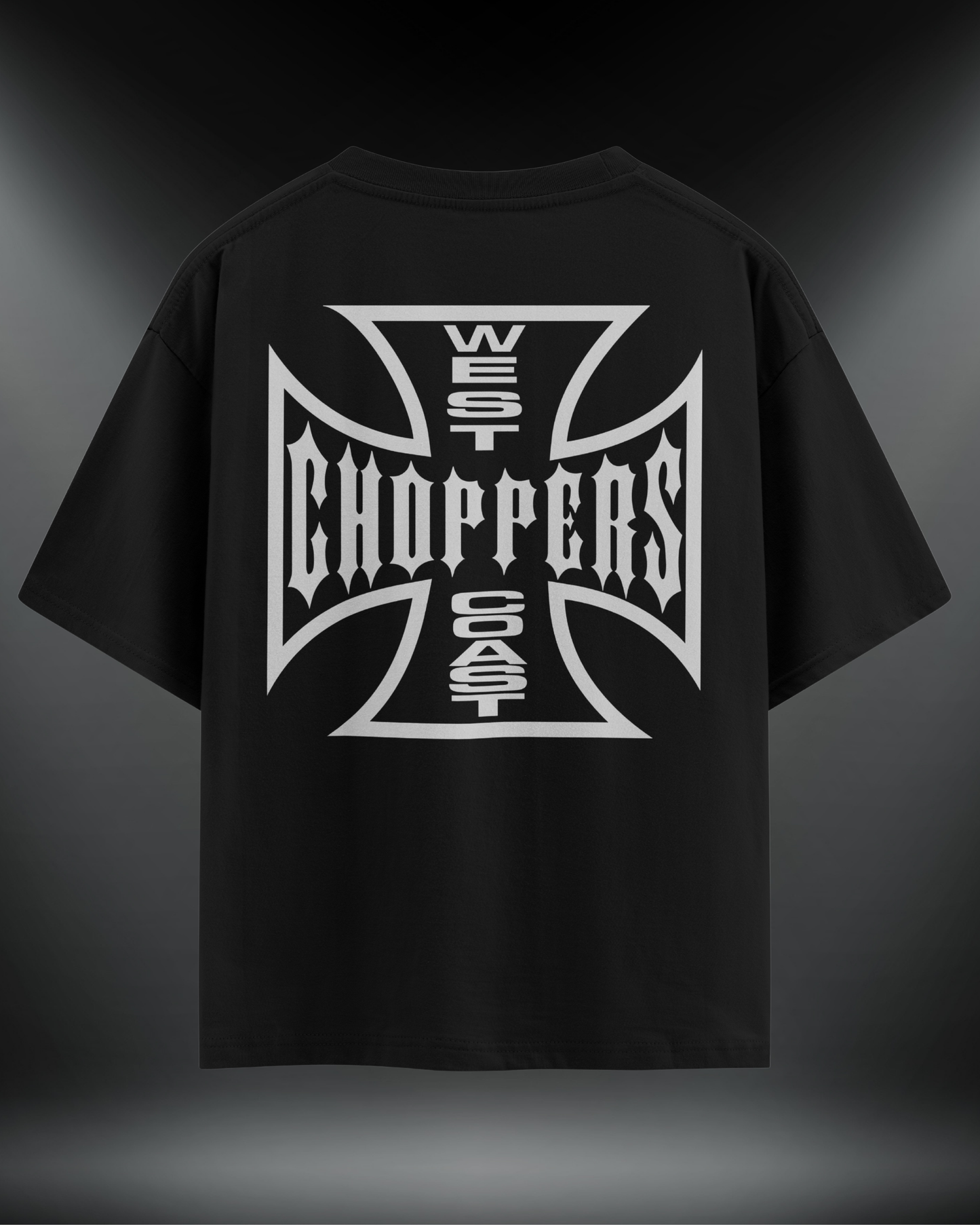 West Coast Choppers Baskılı Reflektör Baskılı Motorcu Tişört – Regular Fit- Emorpi®