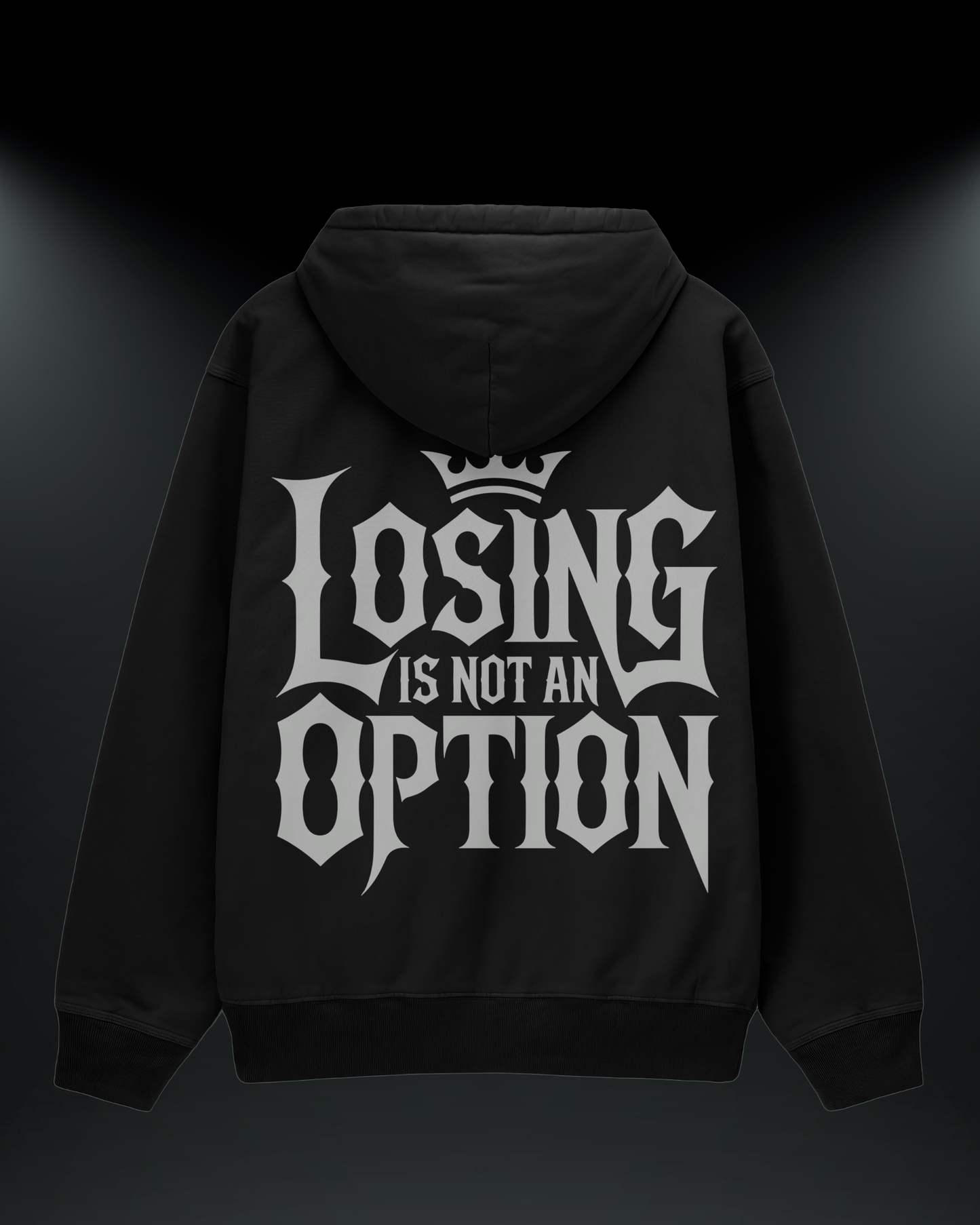 Losing Option Baskılı Reflektörlü 3 İplik Oversize HOODIE