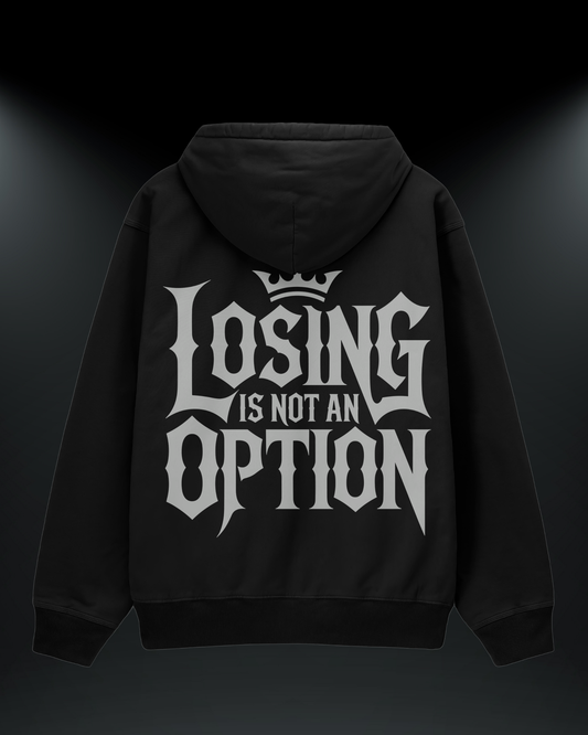 Losing Option Baskılı Reflektörlü 3 İplik Oversize HOODIE