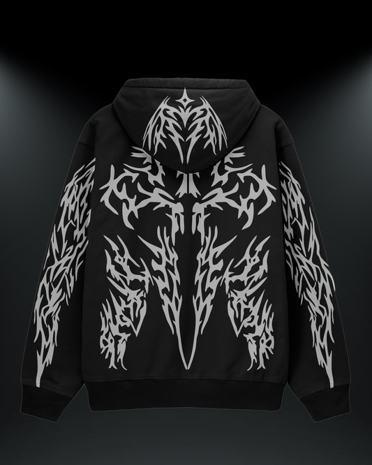 REBORN Reflektörlü 3 İplik Oversize HOODIE