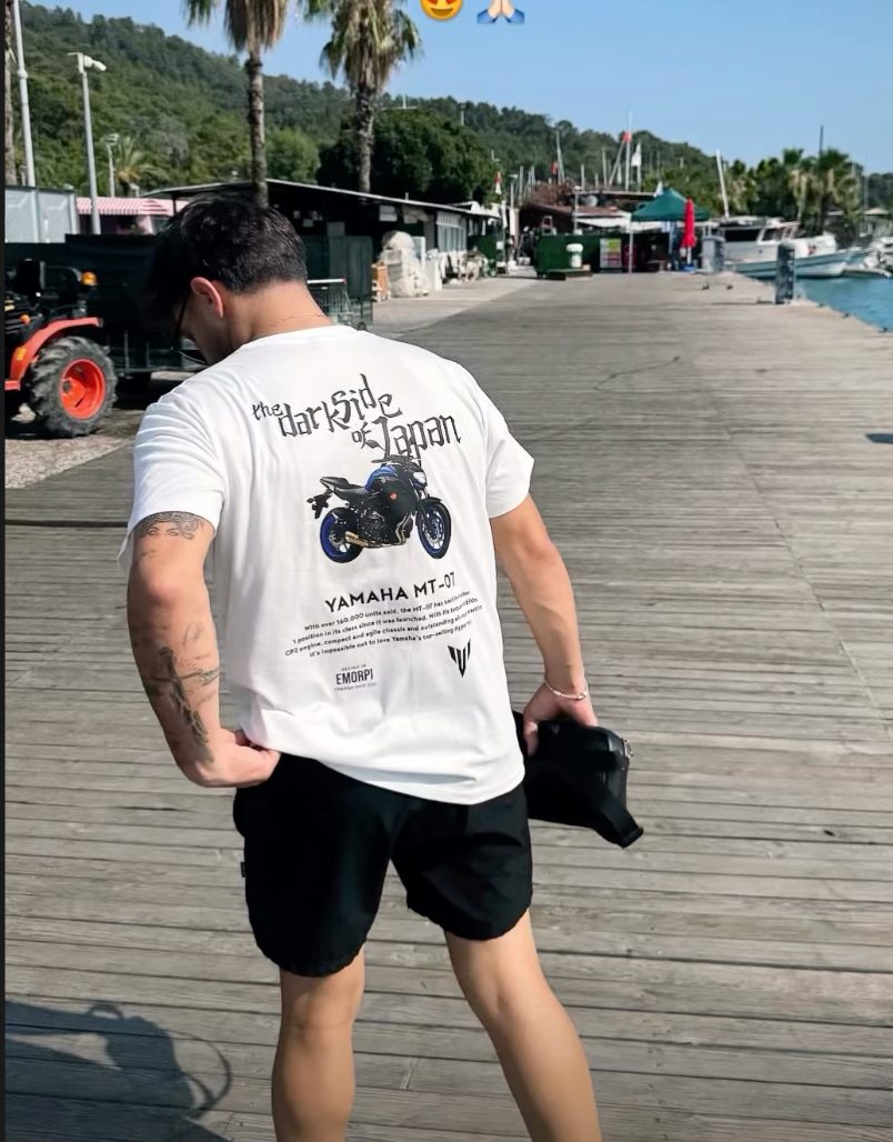 MT-07 Baskılı Regular Fit Motorcu Tişörtü