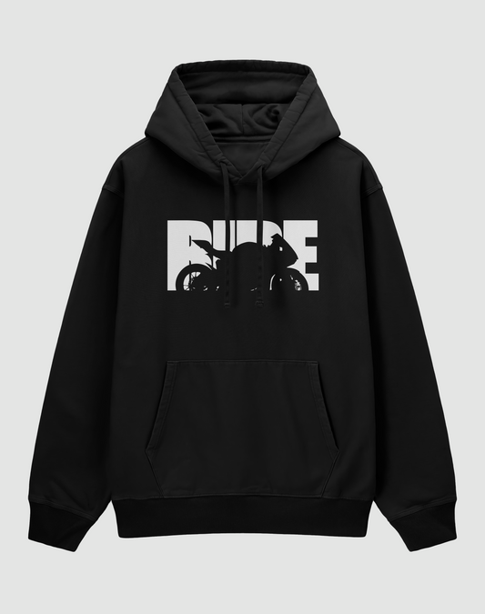 RIDE Baskılı 3 İplik Oversize Hoodie