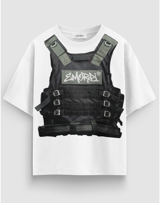 ARMORED Baskılı Motorcu Tişört – Regular Fit- Emorpi®