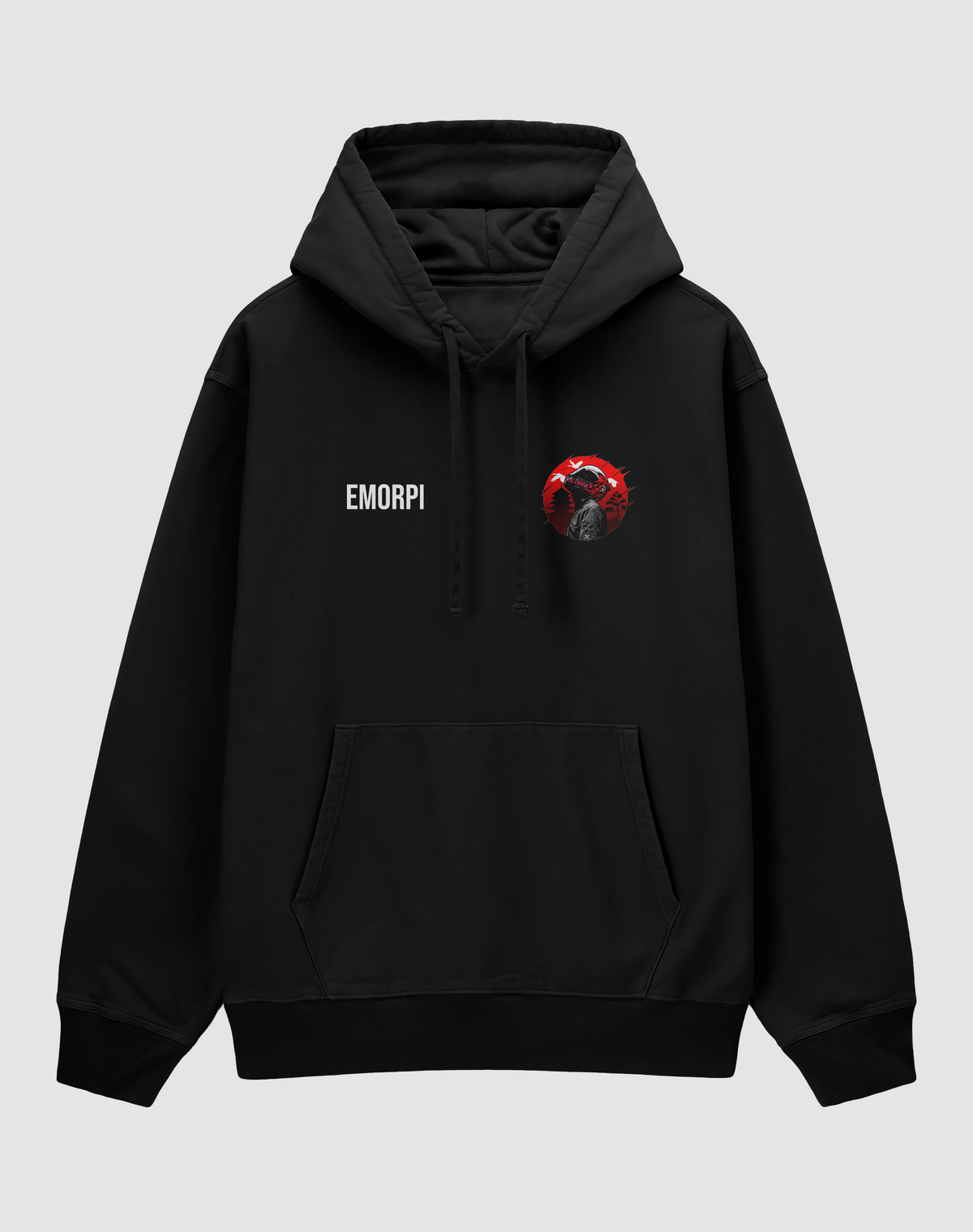 Die With Memories baskılı oversize motorcu hoodie, siyah, önden görünüm