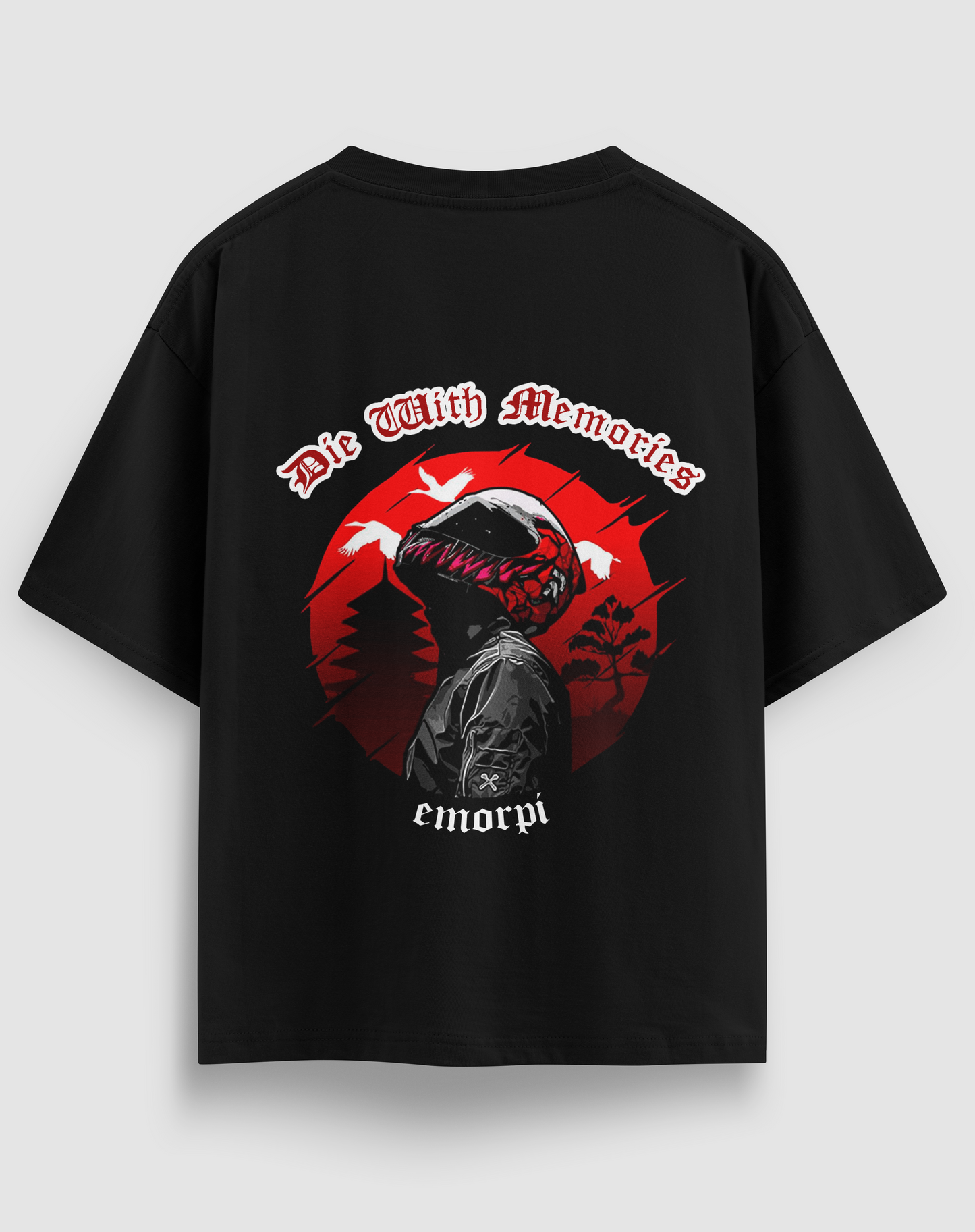 Die with Memories Baskılı Regular Fit Motorcu Tişört