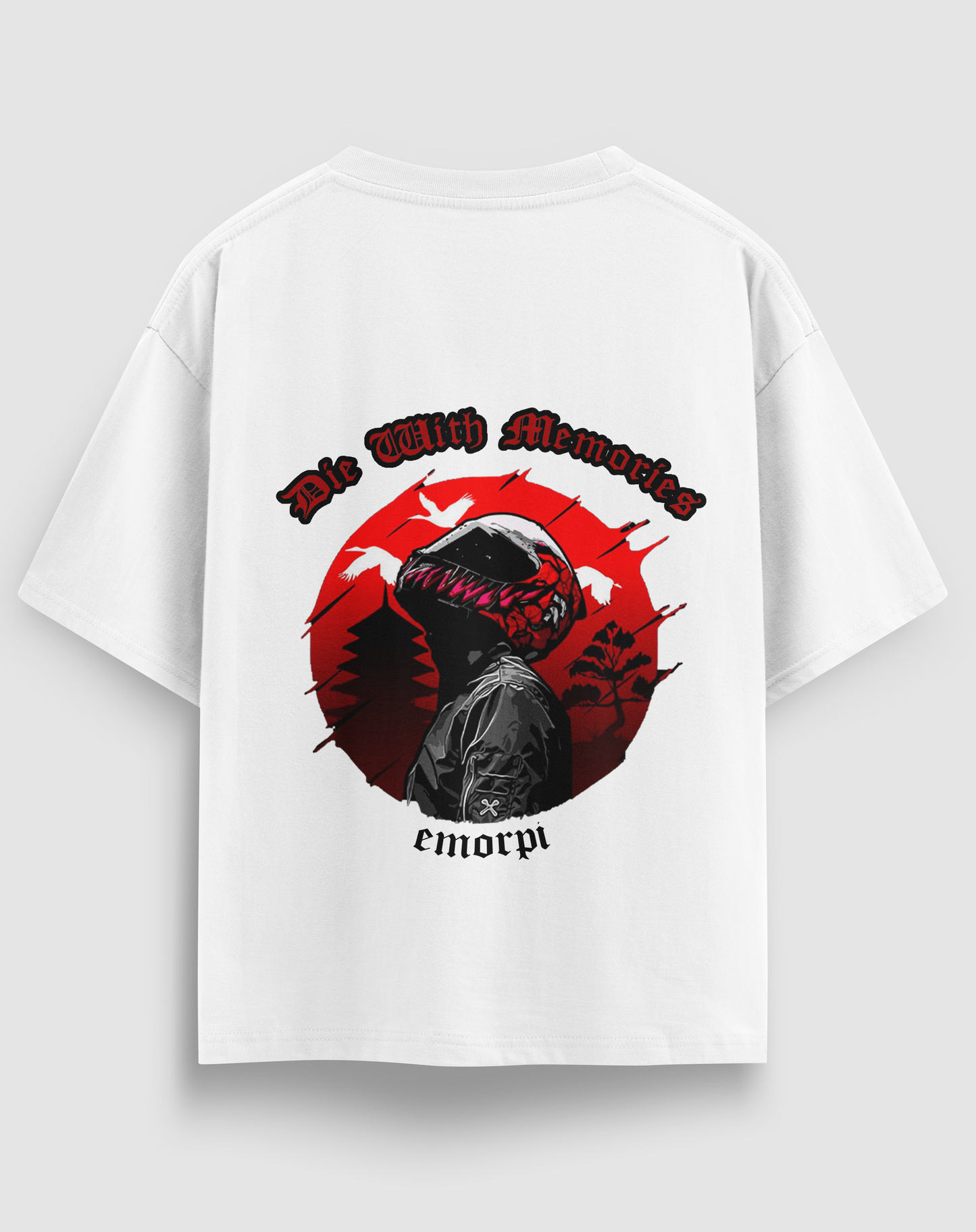 Die with Memories Baskılı Regular Fit Motorcu Tişört