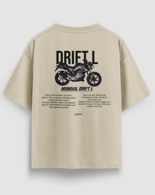 Drift-L Motorcu Tişört – Regular Fit, Tasarım Baskı | Emorpi®