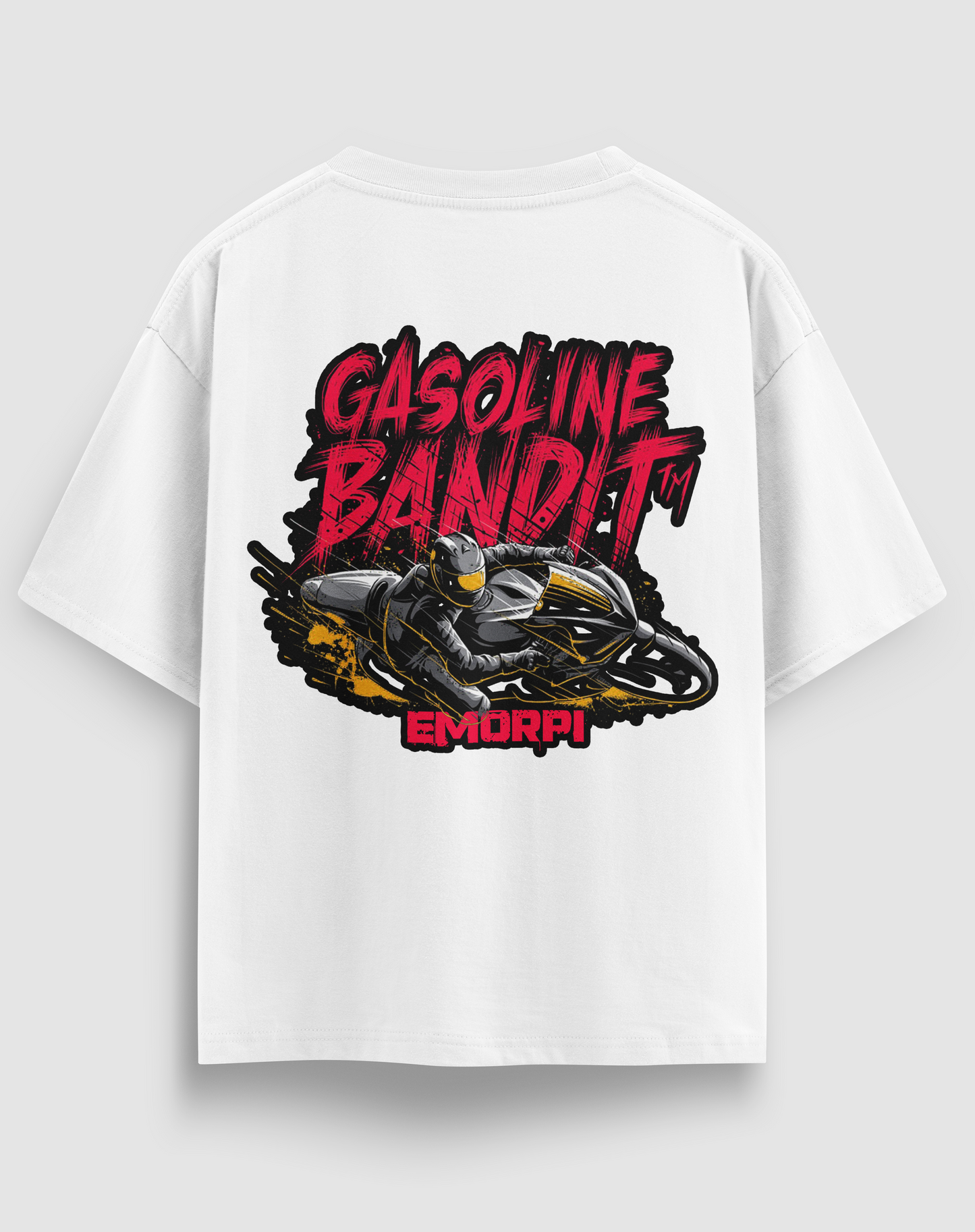 Gasoline Bandit Baskılı Regular Fit Motorcu Tişört