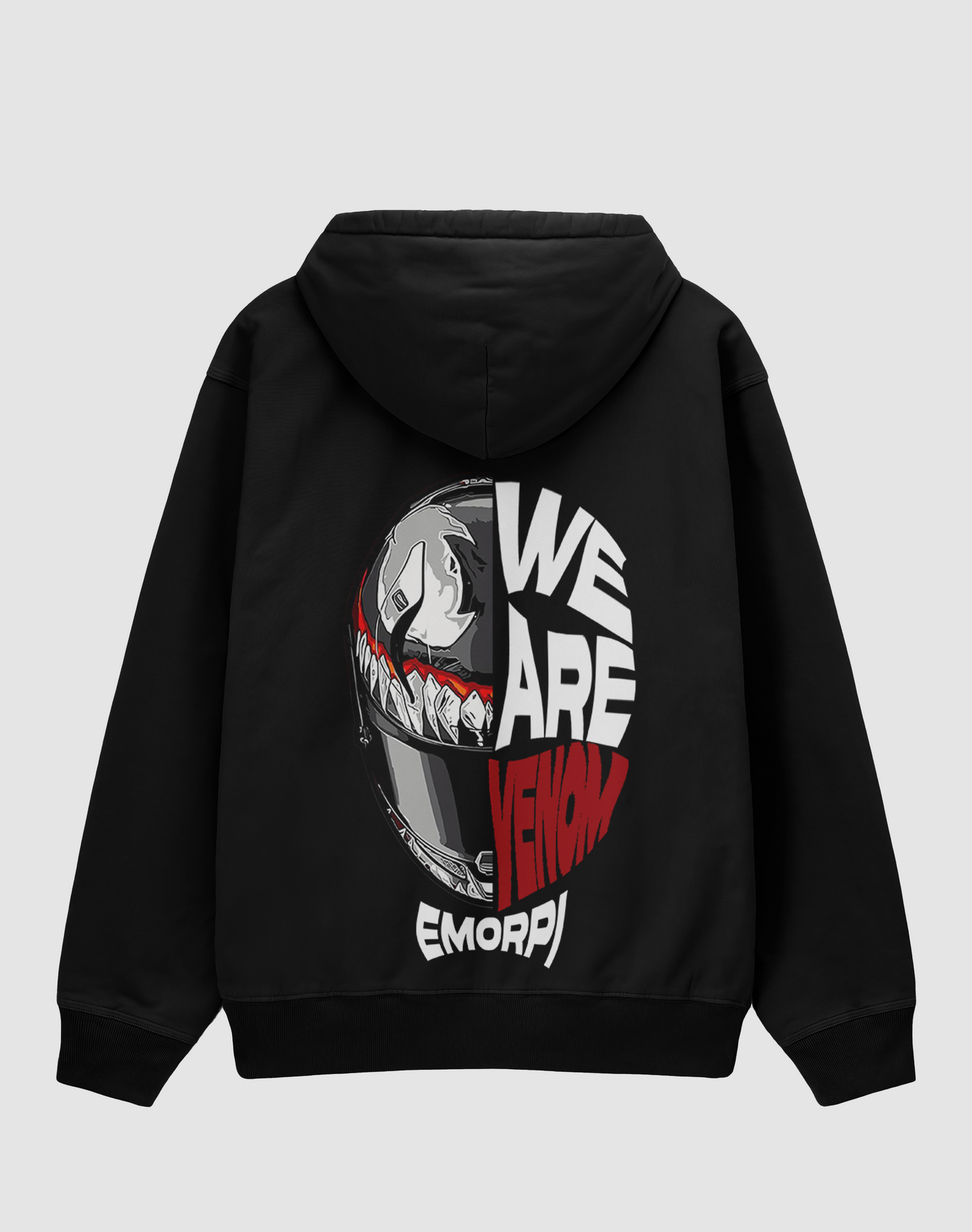 We Are Wenom Baskılı 3 İplik Oversize Hoodie