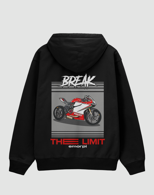 Break The Limit Baskılı 3 İplik Oversize Hoodie