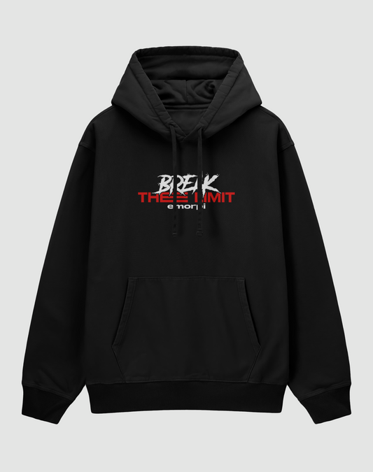 Break The Limit Baskılı 3 İplik Oversize Hoodie