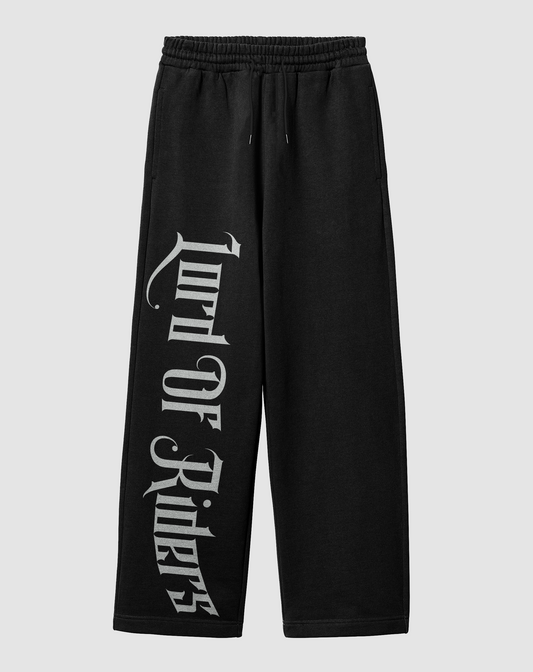 Lord Of Riders Baskılı Siyah Rahat Kalıp Arka Cepli Eşofman Altı