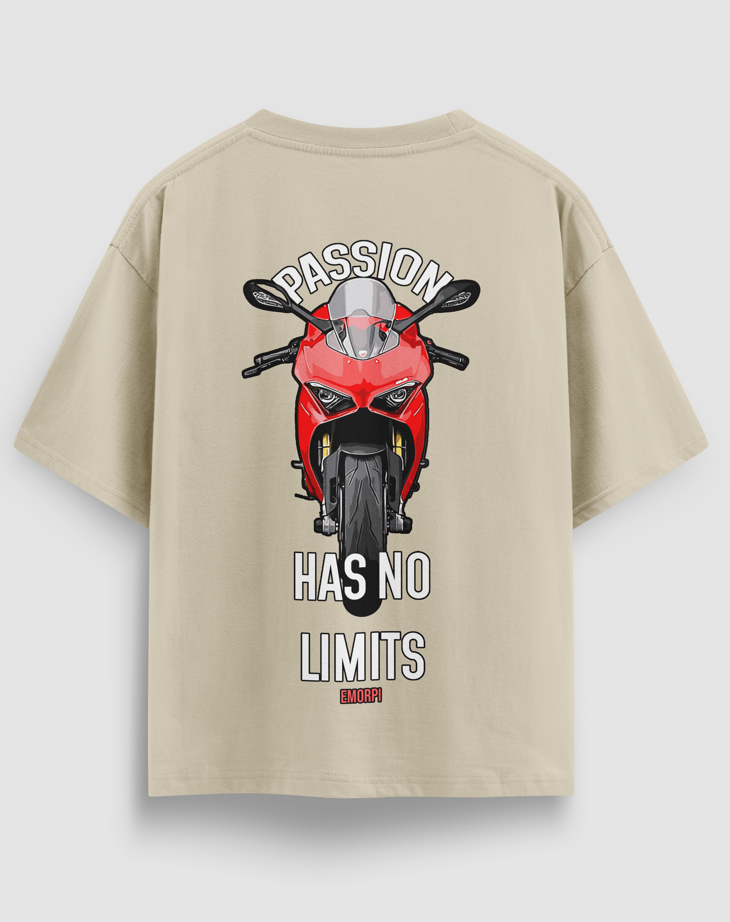 Passion has no Limit Baskılı Regular Fit Motorcu Tişört