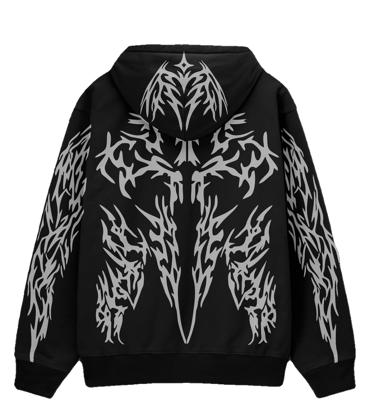 REBORN Reflektörlü 3 İplik Oversize HOODIE