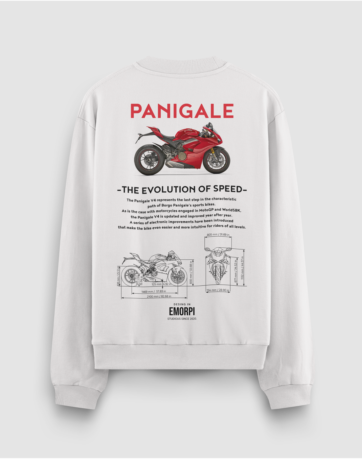 Panigale 3 İplik Şardonlu Oversize Sweatshirt