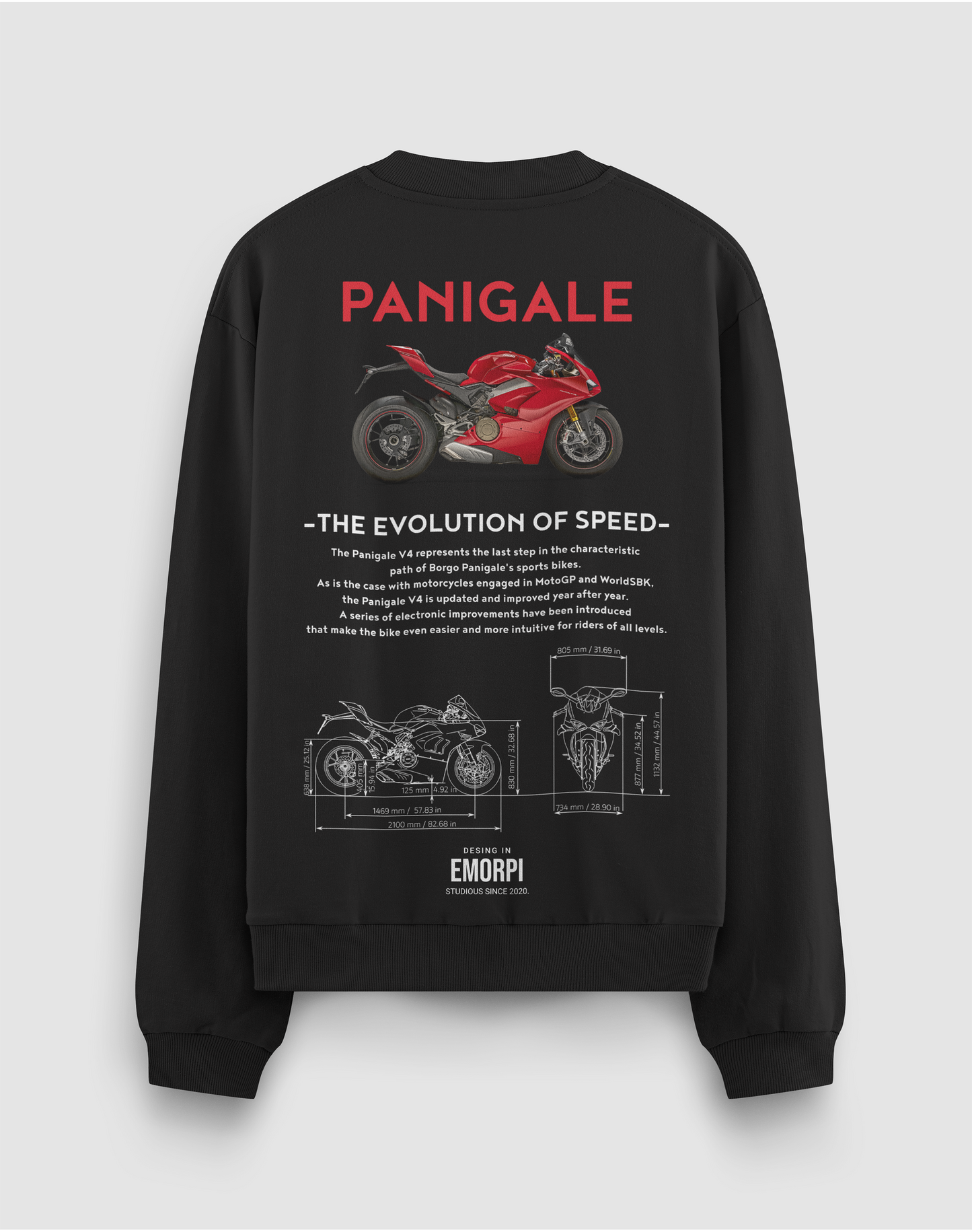 Panigale 3 İplik Şardonlu Oversize Sweatshirt