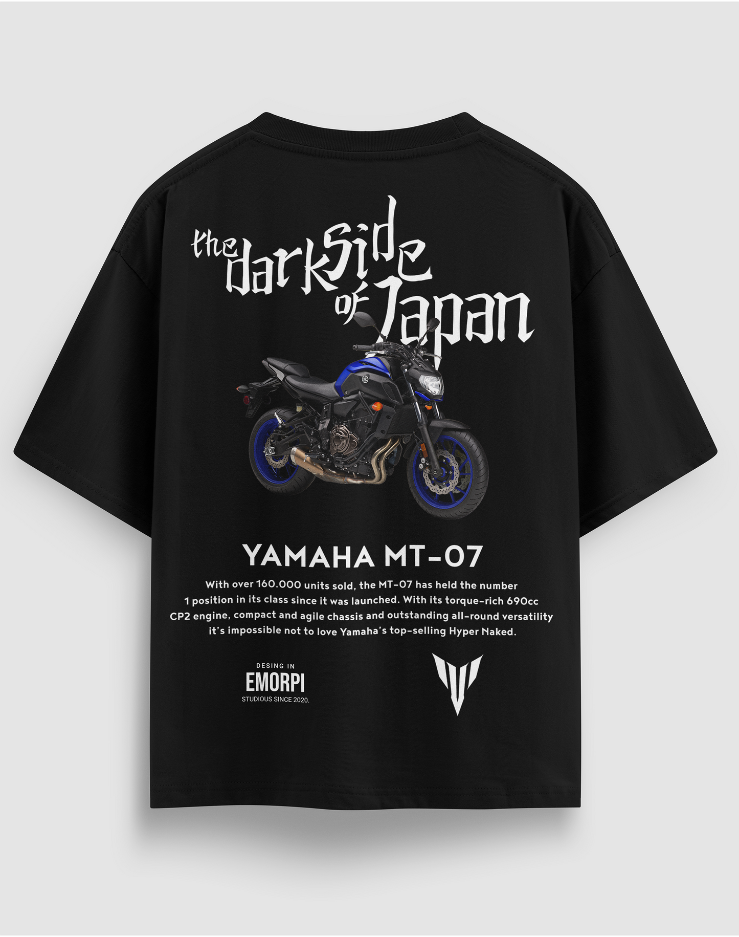 MT-07 Baskılı Regular Fit Motorcu Tişörtü