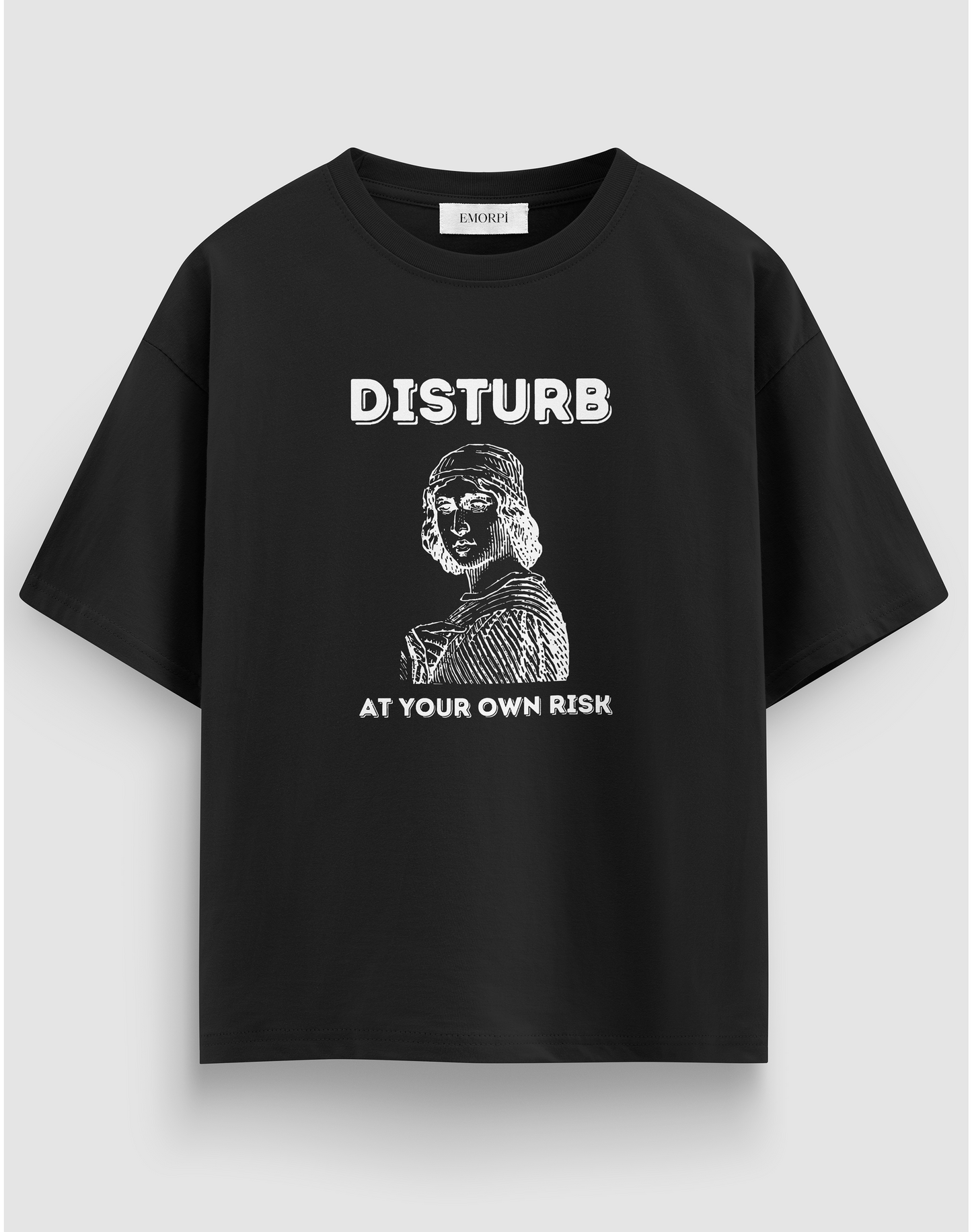 Disturb At Your Own Risk Oversize Tişört