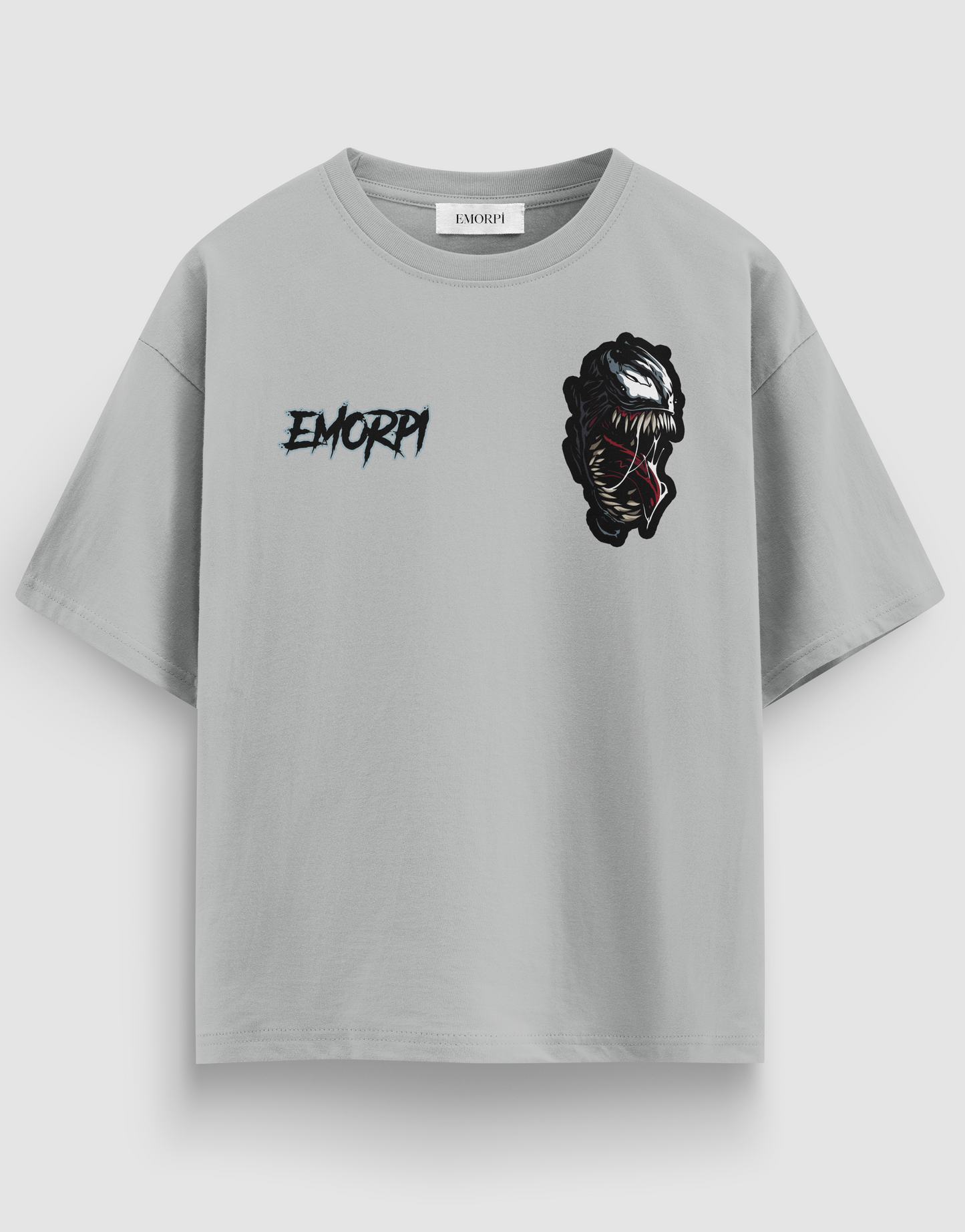 Venom Biker Motorcu Tişört – Siyah / Beyaz / Gri / Bej – Regular Fit | Emorpi®