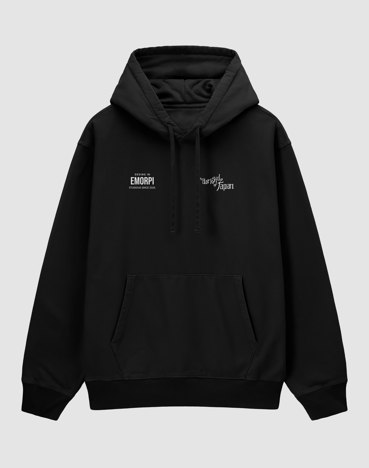 Yamaha MT-07 baskılı oversize hoodie, siyah, önden görünüm